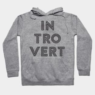 Introvert - Black Print Hoodie